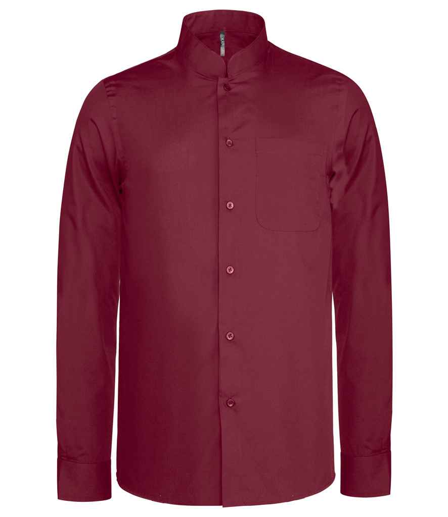 Kariban - Long Sleeve Mandarin Collar Shirt - Pierre Francis