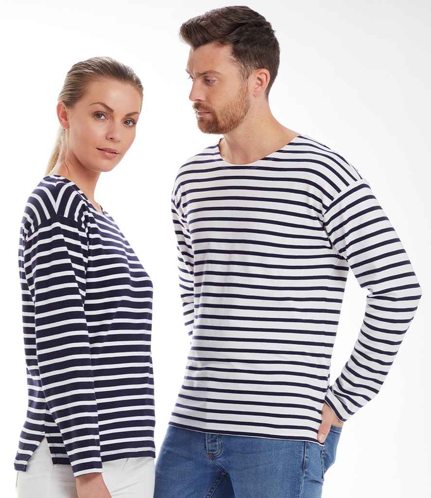 One By Mantis - Unisex Long Sleeve Breton Stripe T-Shirt - Pierre Francis