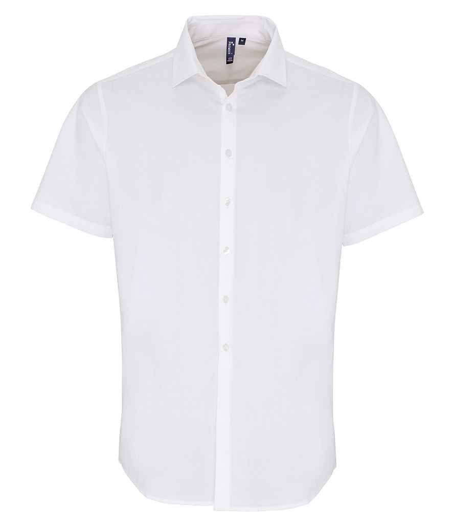 Premier - Short Sleeve Stretch Fit Poplin Shirt - Pierre Francis