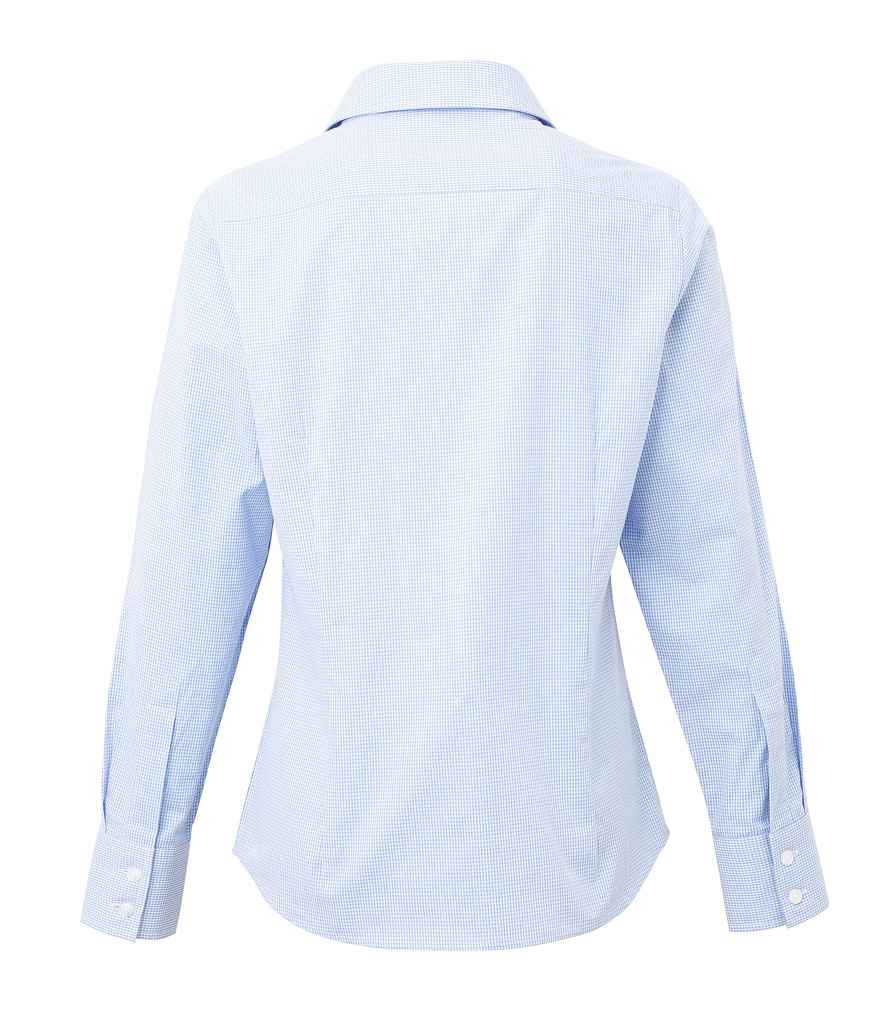 Premier - Ladies Gingham Long Sleeve Shirt - Pierre Francis