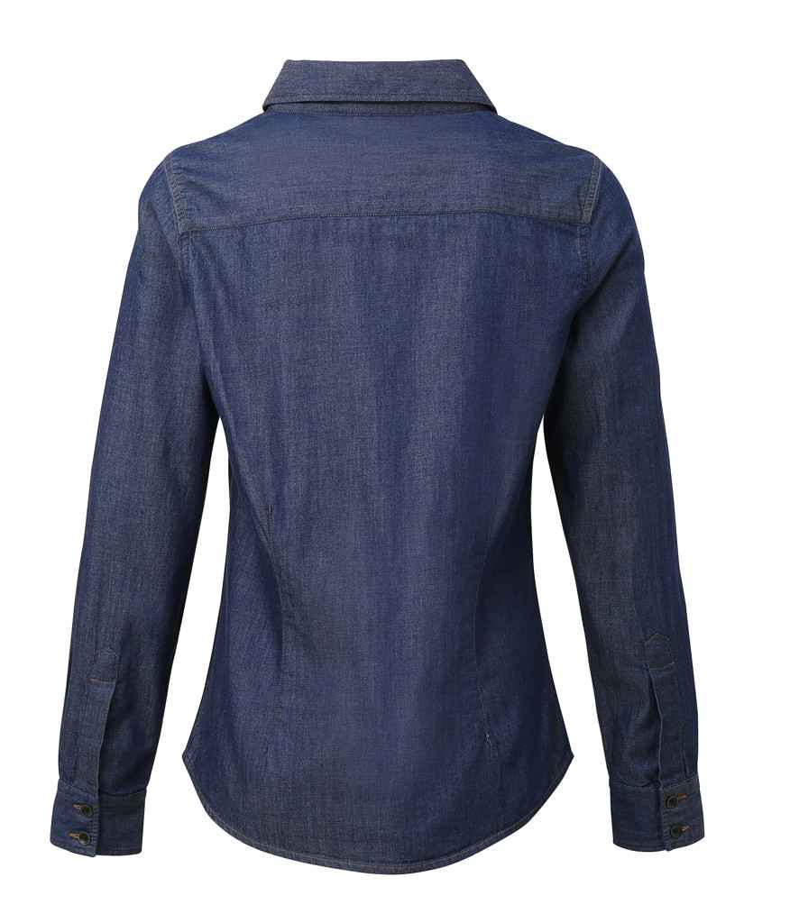 Premier - Ladies Jeans Stitch Denim Shirt - Pierre Francis