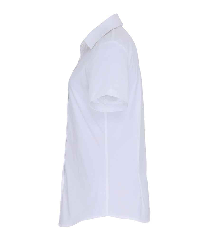 Premier - Ladies Short Sleeve Stretch Fit Poplin Shirt - Pierre Francis