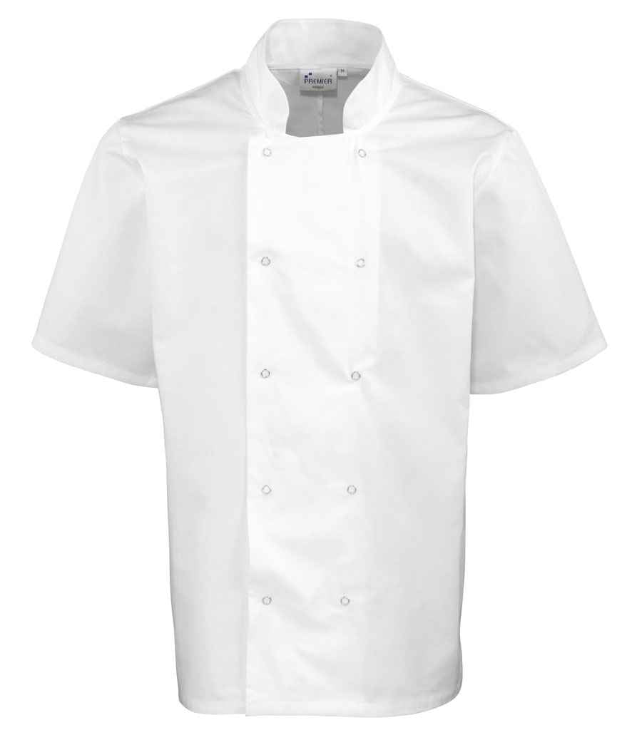 Premier - Short Sleeve Stud Front Chef's Jacket - Pierre Francis