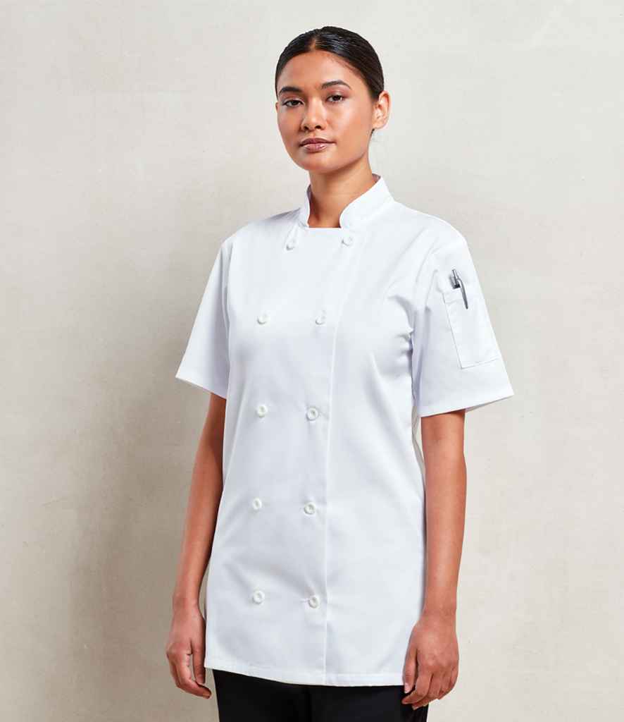 Premier - Ladies Short Sleeve Chef's Jacket - Pierre Francis