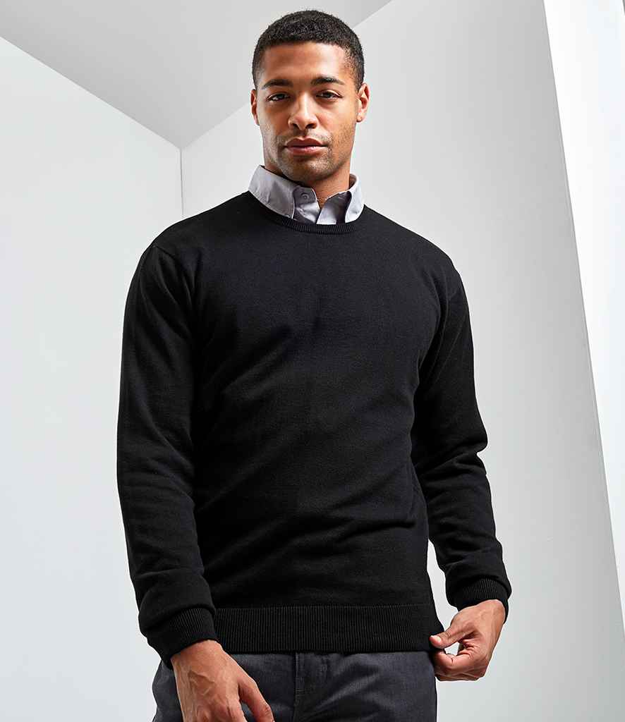 Premier - Cotton Rich Crew Neck Sweater - Pierre Francis