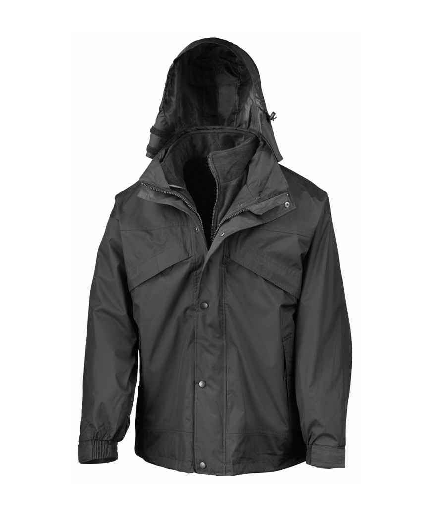 Result - 3-in-1 Waterproof Zip and Clip Fleece Lined Jacket - Pierre Francis