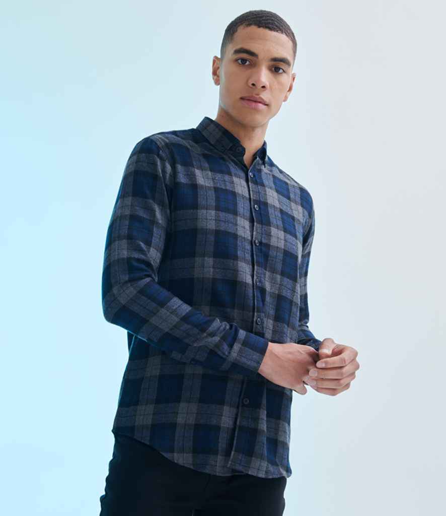 SF - Men Brushed Check Casual Shirt - Pierre Francis