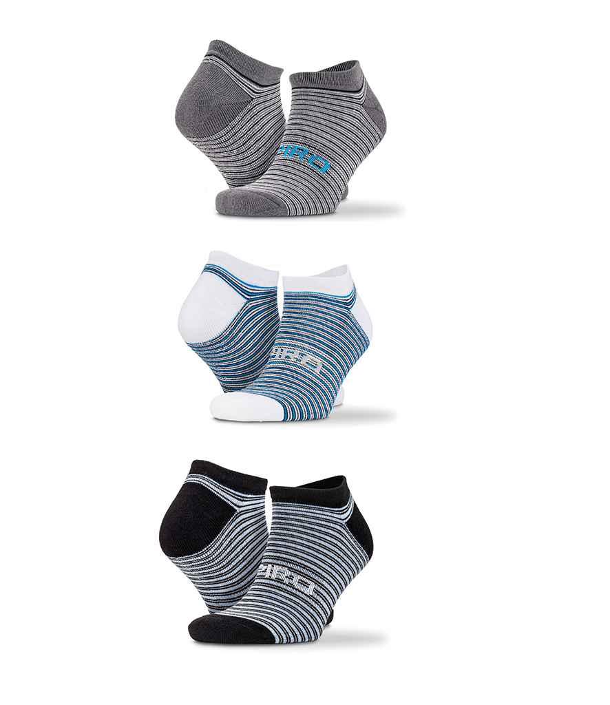 Spiro - 3 Pack Mixed Stripe Sneaker Socks - Pierre Francis